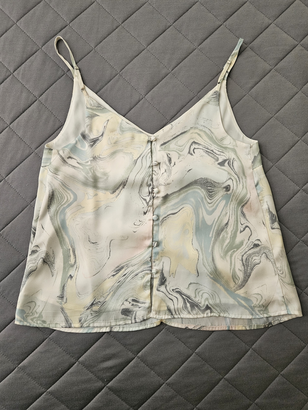 Habitual Reversible Marble Print Silk Like Camisole Tank Top Size XS Feminine - Picture 3 of 11